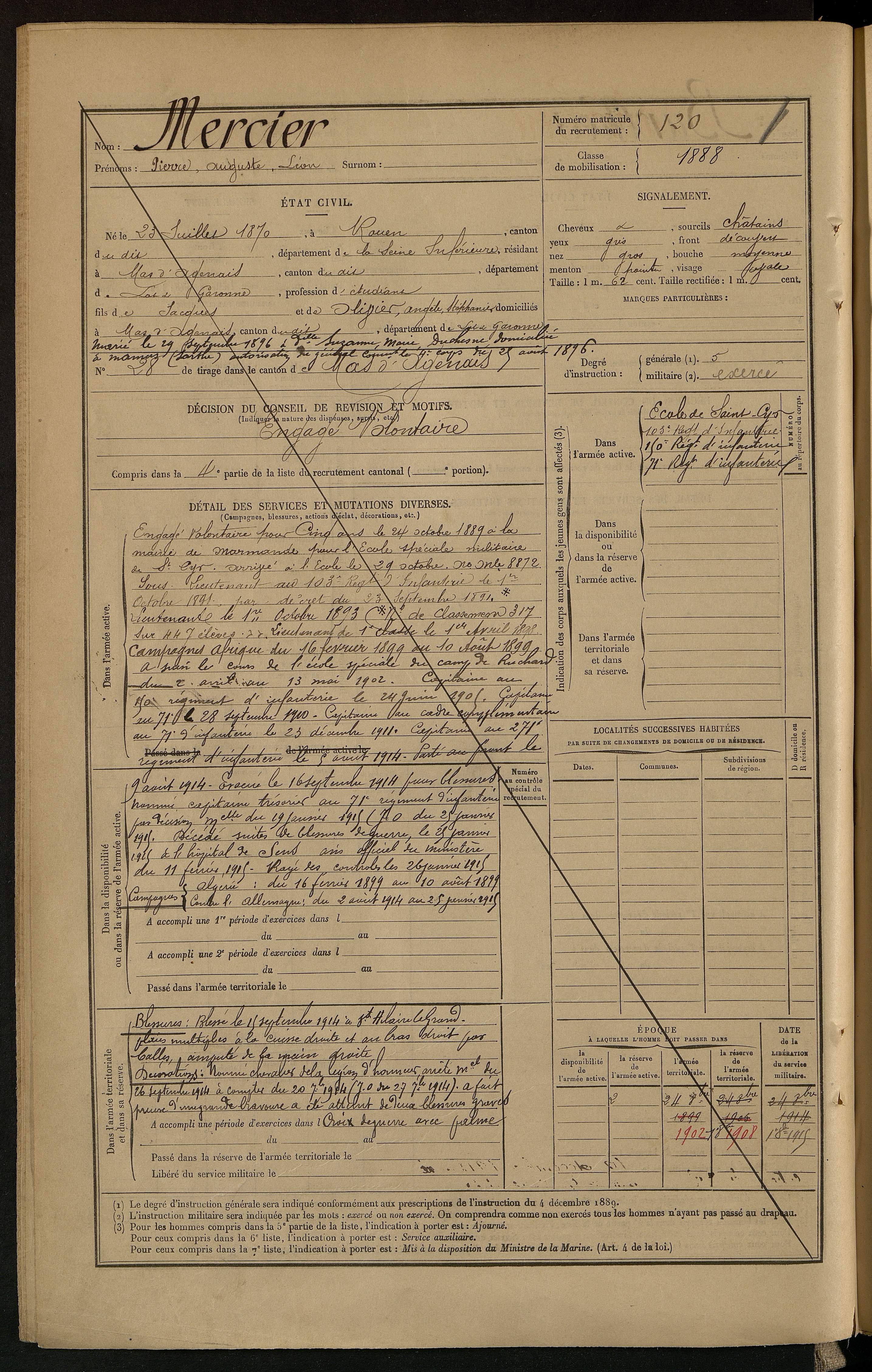 Registres Matricules - Archives DÃ©partementales De Lot-et-Garonne